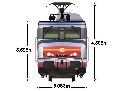 15000bb SNCF front elevation