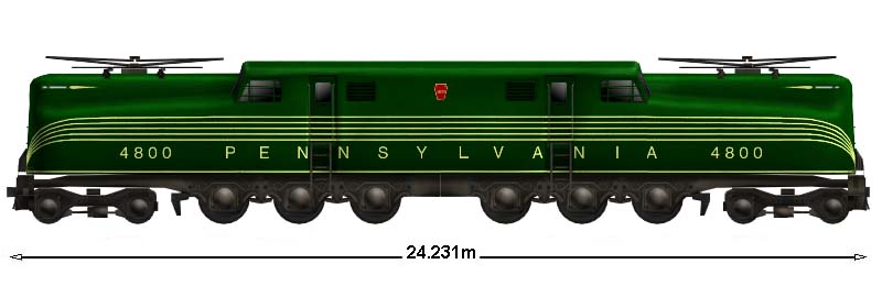 PRR GG1 left elevation