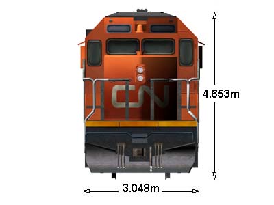 GM EMD SD40 front elevation