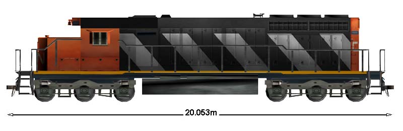 GM EMD SD40 left elevation