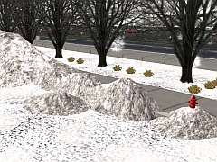 Snow pile mesh library