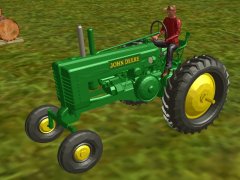 John Deere Tractor R with Farmer Scenery
