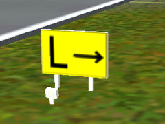 Airport Runway Sign11: Right Taxiway Direction