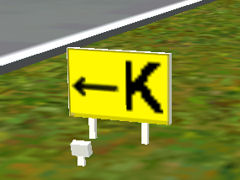 Airport Runway Sign11: Left Taxiway Direction
