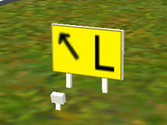 Airport Runway Sign12LF: Left Forward Runway Exit