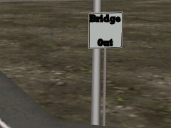 Road & Rail Sign - Bridge Out (without bridge)