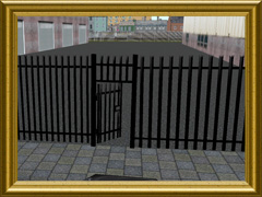 DS Gate Galvanised Black open 5ft wide