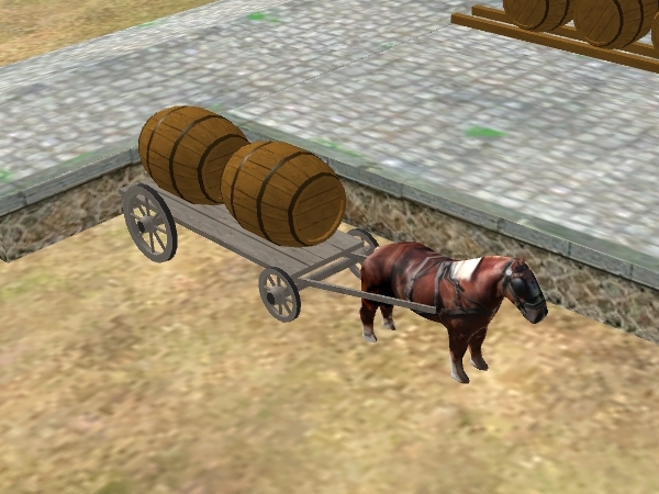 Cart with barrels