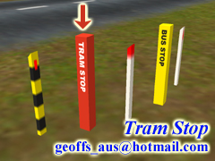 Guidepost tram stop