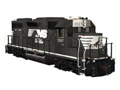 GP38-2 Norfolk Southern with AC Unit