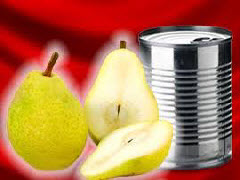 Canned Pears on Pallet