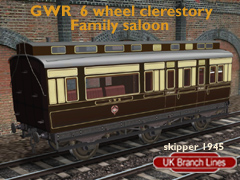 GWR 6 wheeled family saloon