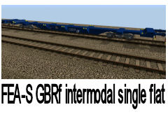 BR FEA-S GBRf single intermodal flat wagon