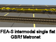 BR FEA-S GBRf metronet single intermodal flat wagon