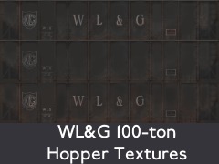 100-ton 4-bay Hopper Textures, WL&G