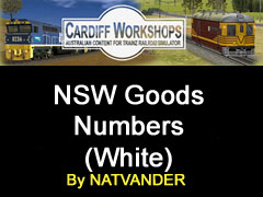 NSW Goods Numbers White