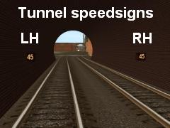 Speed sign tunnel 045mph RH